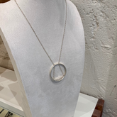 GRETA - silver necklace hoop 40mm